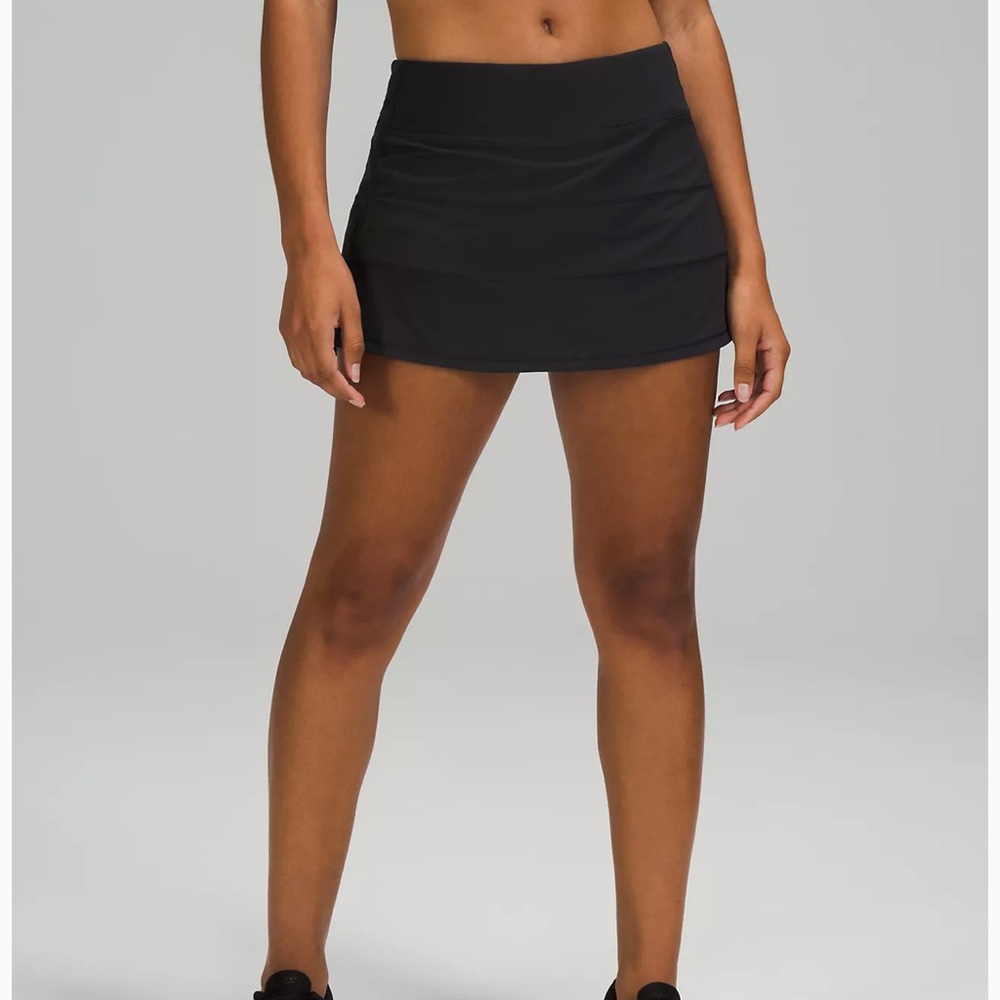 Lululemon Black Pace Rival Mid-Rise Skirt